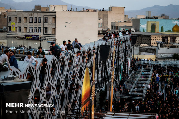 Tent-burning ceremony on Ashura day in Imam Hussein (AS) Sq. in Tehran 