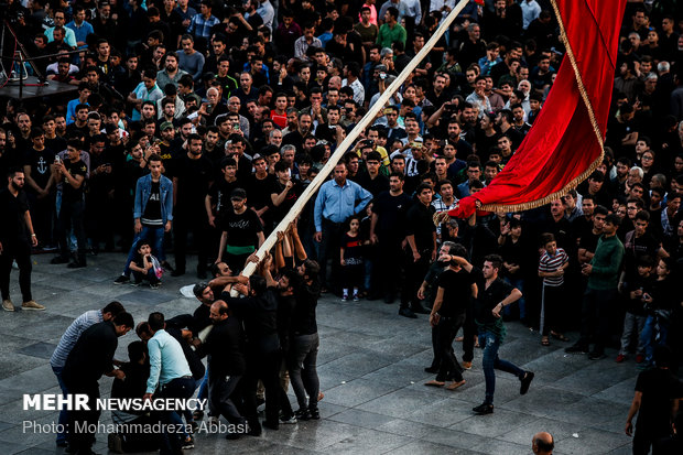 Tent-burning ceremony on Ashura day in Imam Hussein (AS) Sq. in Tehran 