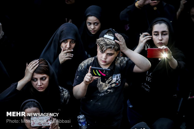 Tent-burning ceremony on Ashura day in Imam Hussein (AS) Sq. in Tehran 