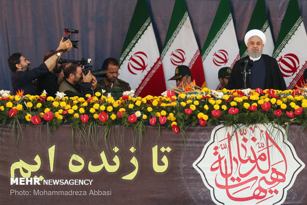 Massive military parade in Tehran