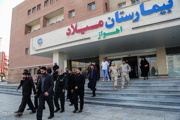 Khuzestan prov. governor gen. visits victims of Ahvaz terrorist attack