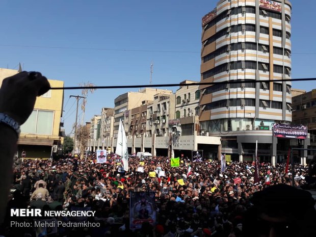 Ahvaz holds funeral for 24 martyrs of terror attack