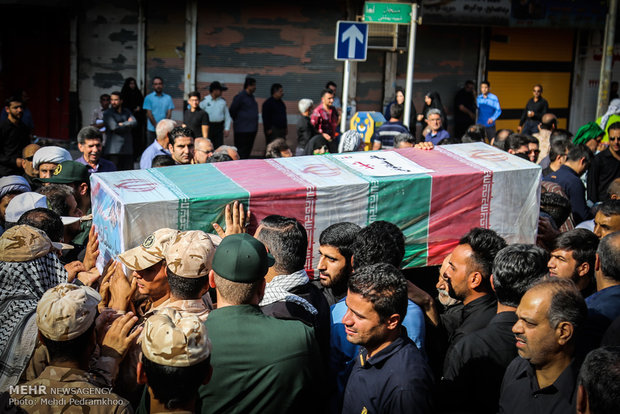 Ahvaz holds funeral for 24 martyrs of terror attack