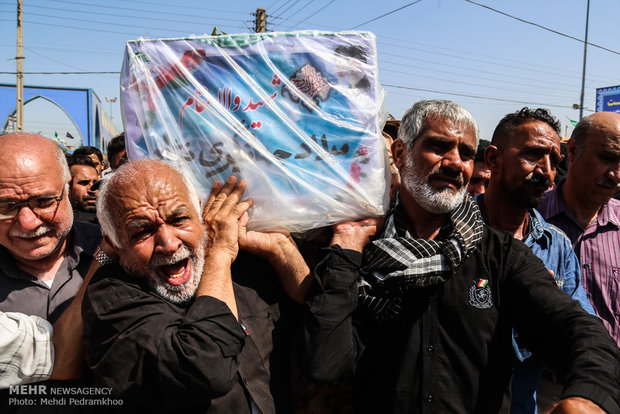 Ahvaz holds funeral for 24 martyrs of terror attack