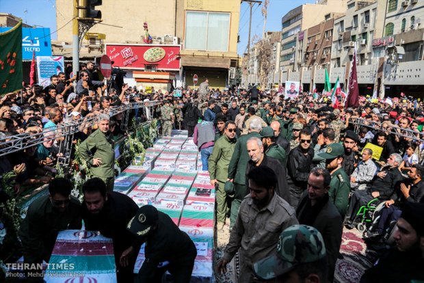 Funeral procession held for Ahvaz terror attack victims 