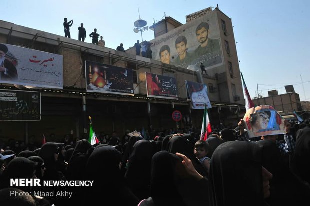 تشییع شهدای حادثه تروریستی اهواز