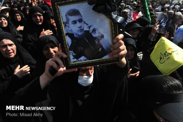 تشییع شهدای حادثه تروریستی اهواز