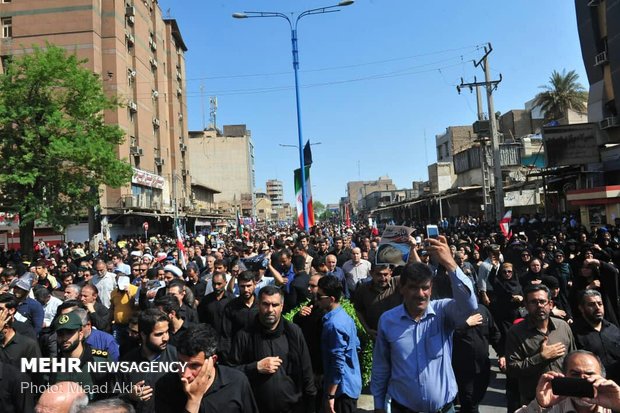 تشییع شهدای حادثه تروریستی اهواز