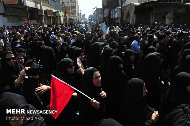 تشییع شهدای حادثه تروریستی اهواز