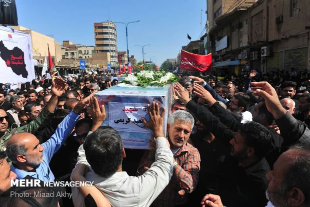 تشییع شهدای حادثه تروریستی اهواز