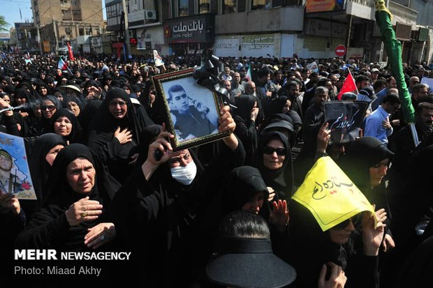 تشییع شهدای حادثه تروریستی اهواز