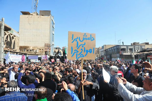 تشییع شهدای حادثه تروریستی اهواز