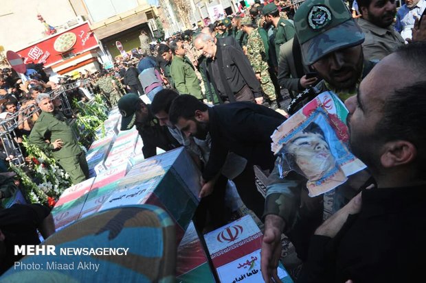 تشییع شهدای حادثه تروریستی اهواز