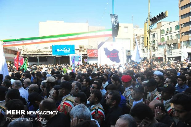 تشییع شهدای حادثه تروریستی اهواز