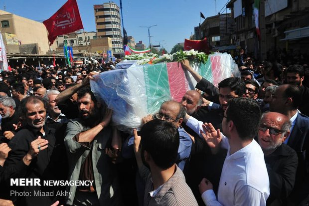 شهید حادثه تروریستی اهواز در سبزوار تشییع شد