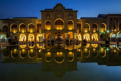 A view of the 19th-century Masoudieh Palace, a tourist destination in downtown Tehran.