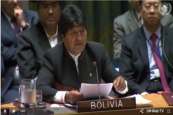 انتقاد رئیس جمهور بولیوی از نشست شورای امنیت درباره ونزوئلا