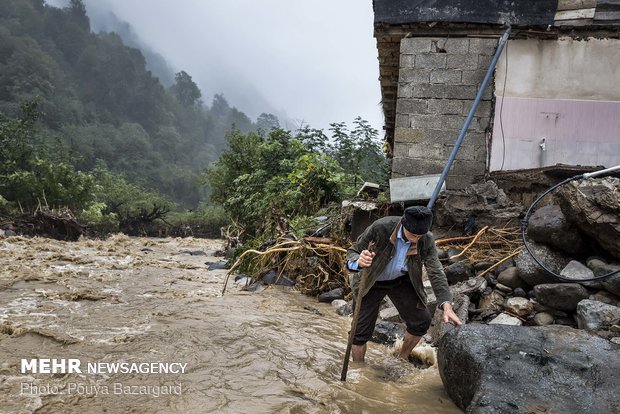 Flood hits Talesh, Northern Iran