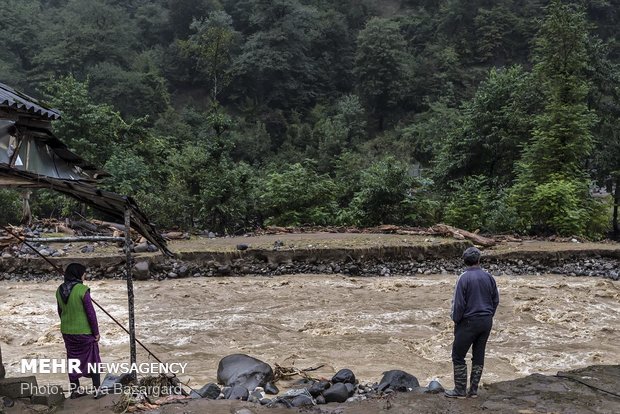 Flood hits Talesh, Northern Iran