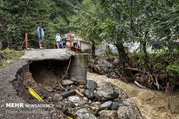 Flood hits Talesh, Northern Iran