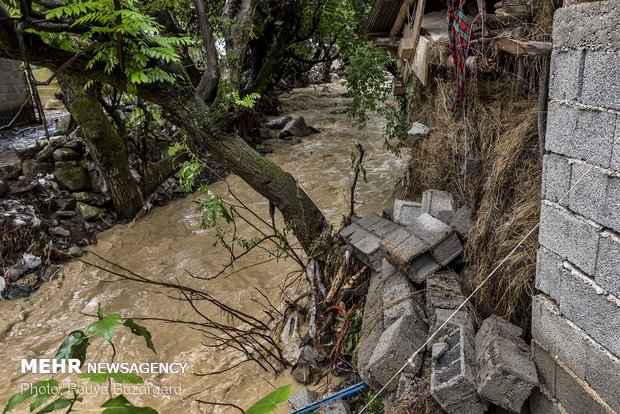 Flood hits Talesh, Northern Iran