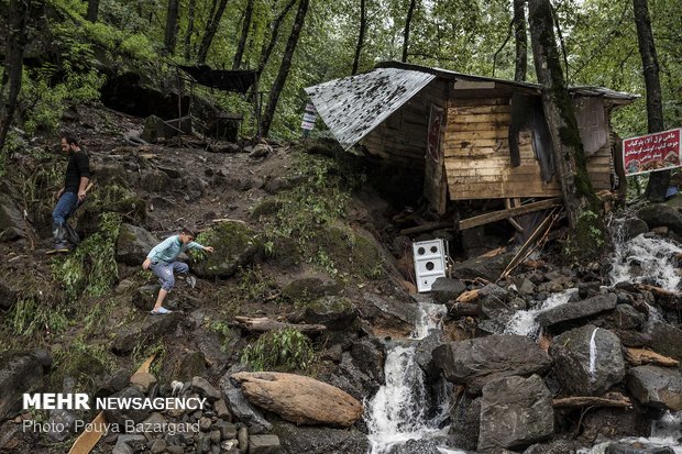 Flood hits Talesh, Northern Iran