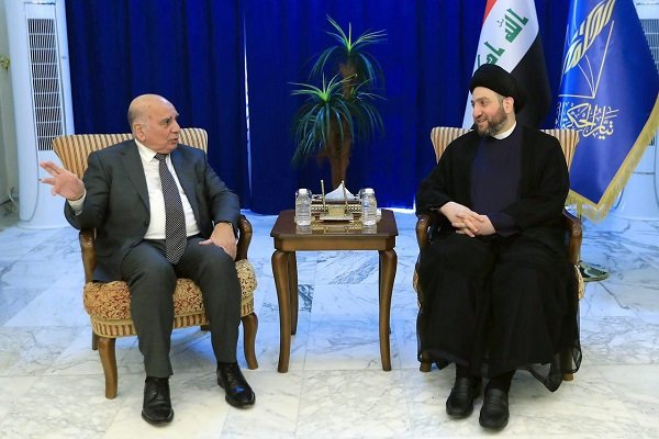 رایزنی «حکیم» و «فؤاد حسین» درباره پرونده انتخاب رئیس جمهوری عراق