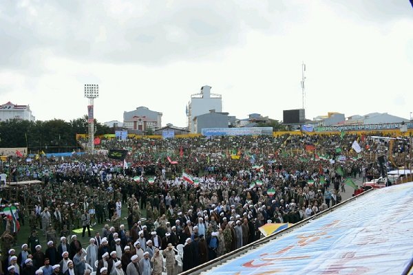 رزمایش «اقتدار عاشواریی» بسیجیان گیلان در رشت برگزار شد