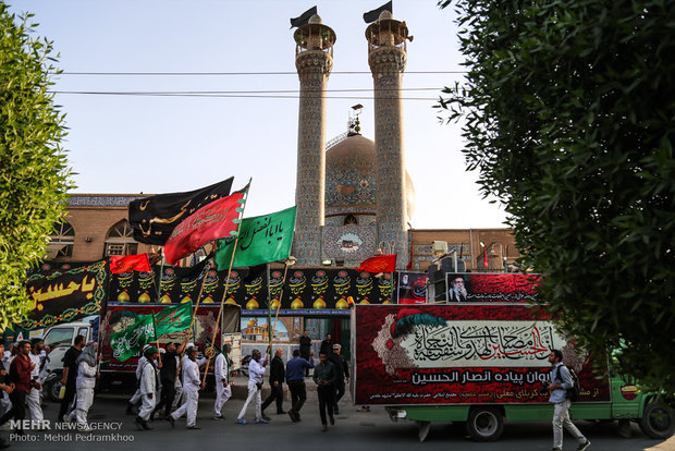 استقبال از کاروان پیاده انصارالحسین (ع) مشهد  در اهواز