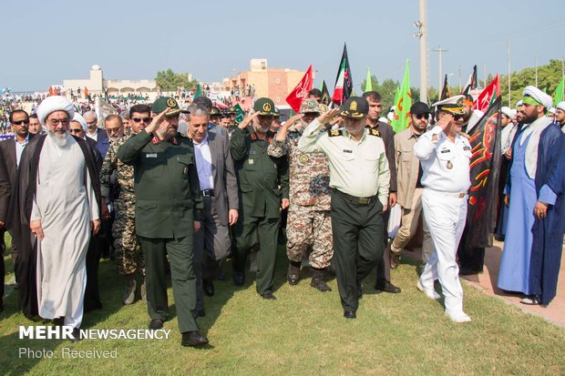 اجتماع عظیم بسیجیان در بوشهر