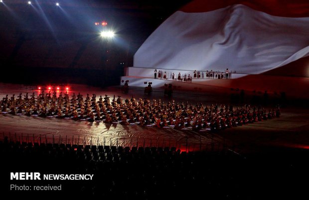 Iran’s team staging parade at 2018 Asian Para Games opening ceremony