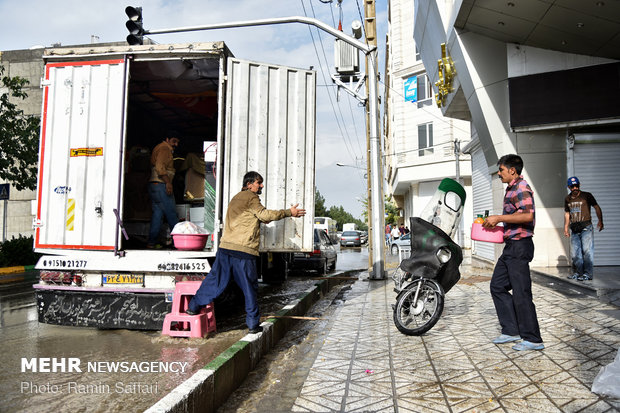 بارش باران و آبگرفتگی معابر مشهد