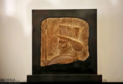 A newly recovered limestone relief, which depicts an Achaemenid-era Persian guard, is on show at the National Museum of Iran on October 7, 2018.