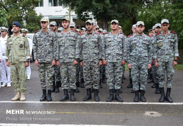صبحگاه مشترک نیروهای مسلح شهرستان مرزی آستارا به مناسبت هفته ناجا