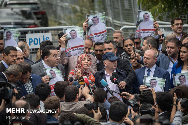 تجمع مقابل سفارت سعودی در ترکیه