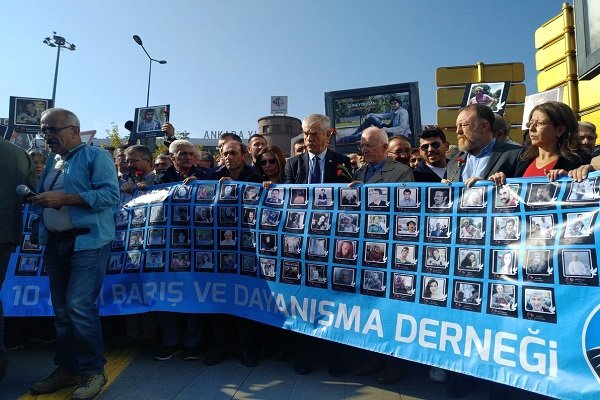 Ankara Garı'nda 10 Ekim anması