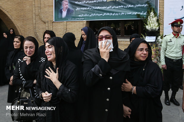 Funeral of Iran’s football commentator Bahram Shafi