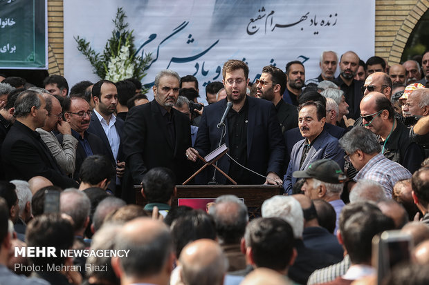 Funeral of Iran’s football commentator Bahram Shafi