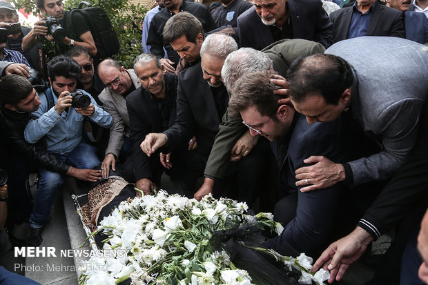 Funeral of Iran’s football commentator Bahram Shafi