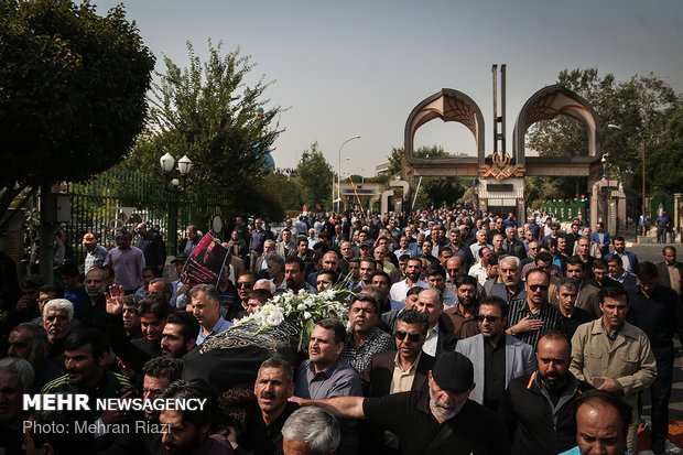 Funeral of Iran’s football commentator Bahram Shafi