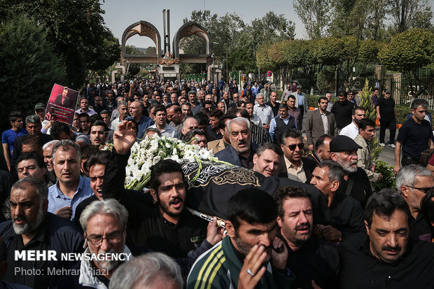 Funeral of Iran’s football commentator Bahram Shafi
