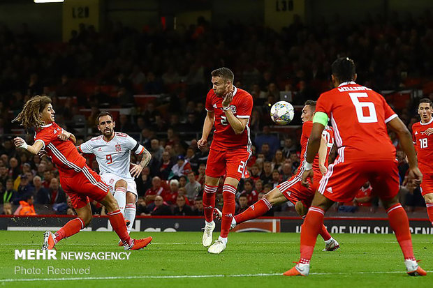 دیدار تیم های ملی ولز و اسپانیا