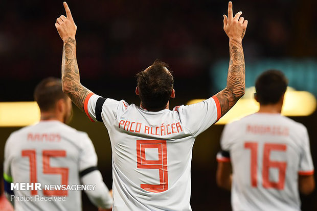 دیدار تیم های ملی ولز و اسپانیا