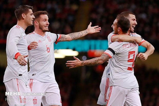 دیدار تیم های ملی ولز و اسپانیا