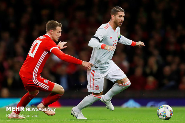 دیدار تیم های ملی ولز و اسپانیا