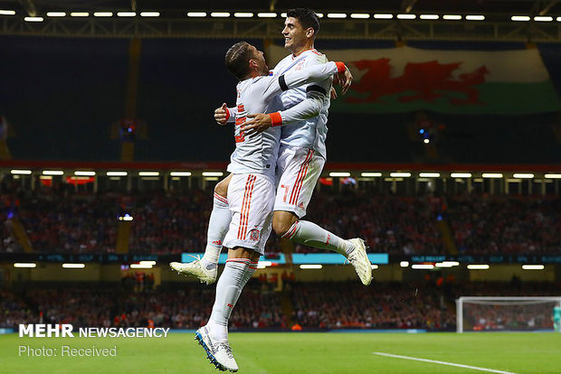 دیدار تیم های ملی ولز و اسپانیا