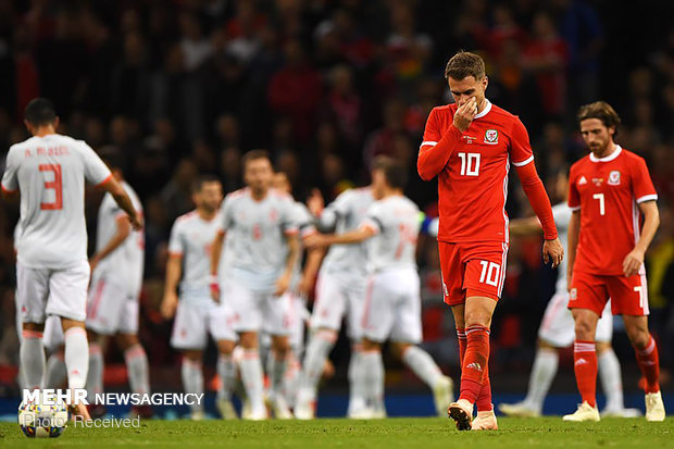 دیدار تیم های ملی ولز و اسپانیا