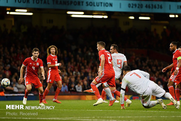 دیدار تیم های ملی ولز و اسپانیا