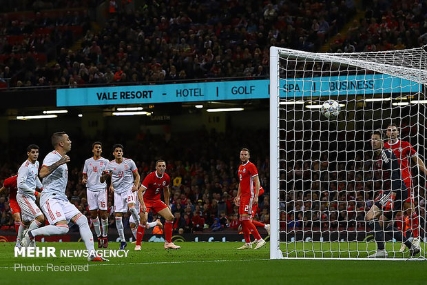 دیدار تیم های ملی ولز و اسپانیا