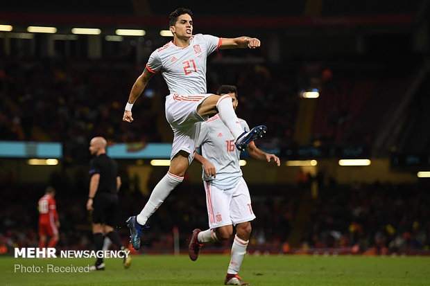 دیدار تیم های ملی ولز و اسپانیا